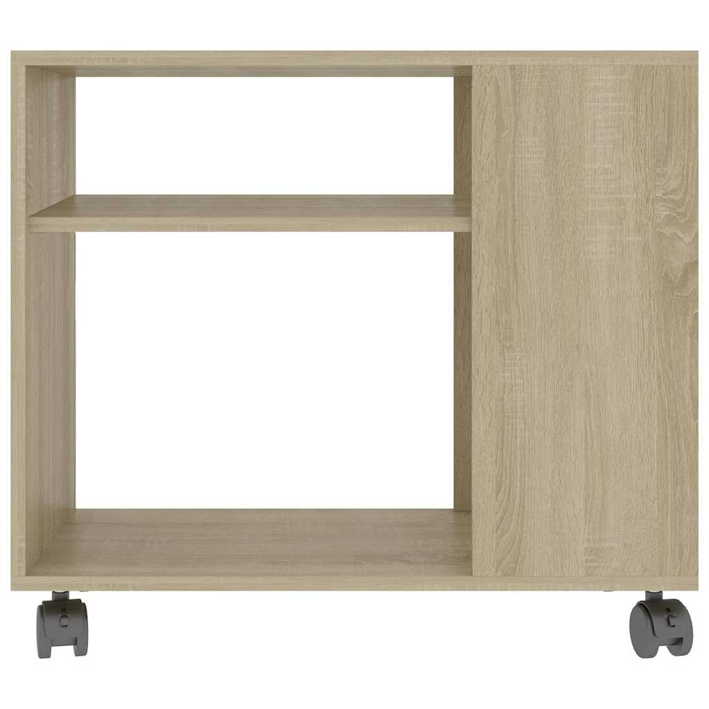 vidaXL Mesa Auxiliar de Madera contrachapada Color Roble 70x35x60,5 cm