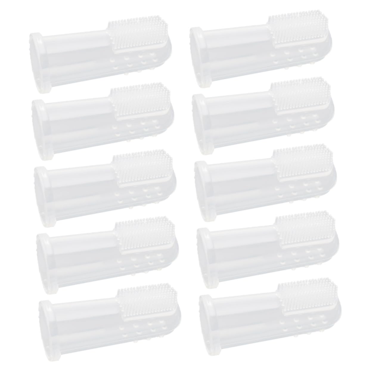 Kisangel Finger Toothbrush for Cats Pet Oral Brush Pet Cleaning Brush Set Silicone Bristles