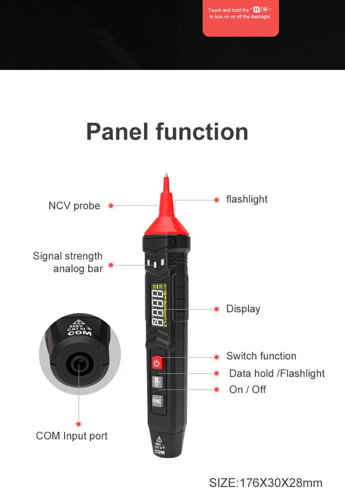 Diagram of HABOTEST HT121 panel functions