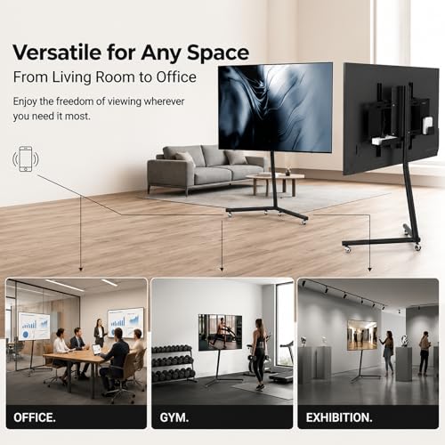 Soporte móvil para TV de 40" a 70" SENHAUS con ruedas miniatura 3