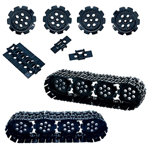 Miutrue 108Pcs Technical Parts Tank Track Wheels Treads Chain Links Motorcycle Car Accessories Building Blocks Toys for 6-12 Years Old Boys Kids Gift Tight fit Major Brands - Thumbnail 2