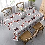 jaoxer tovaglia rettangolare con stampa beagle, lavabile, decorazione classica da cucina per tavolo da pranzo, tavolo e feste
