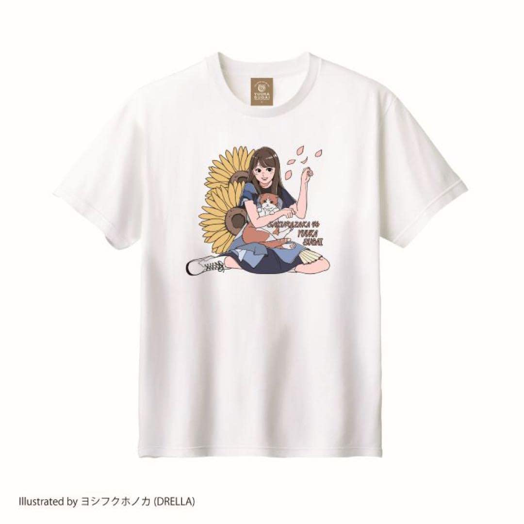 Amazon.co.jp: 櫻坂46菅井友香 卒業セレモニー イラストTシャツ L 
