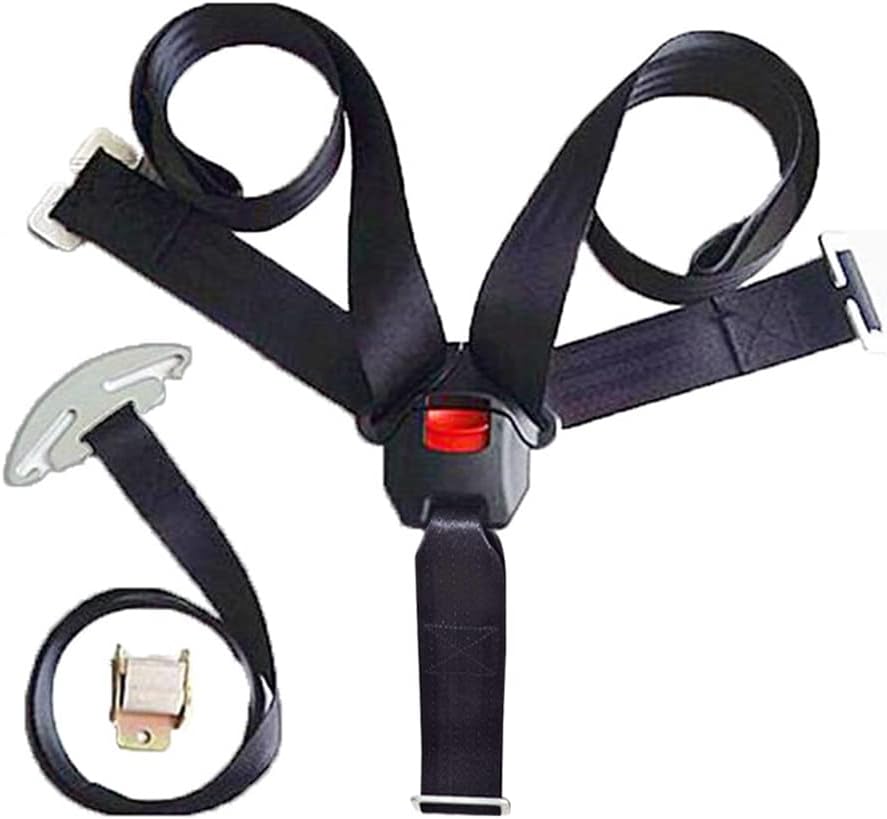 Baby Highchair Stroller Pushchair 5pt 5 Point Harness with Locking Buckle Adjustable Straps, Belt Width 38mm/1.5in, Shoulder Belt Length 44.8in