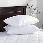 Microfiber Pillows Set of 2 Height Adjustable with Stripes for Sleeping | Set of 2 | 41×61 cm – White (2, White, King (U.K. Standard)) S0-2 (White, 2) Change Pack 2