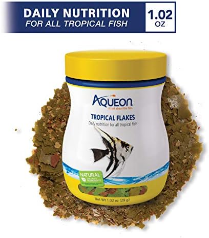 Aqueon Natural Tropical Fish Food Flakes, 1.02 oz - 1