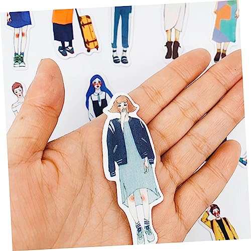 CORHAD 171 Unidades Adesivos De Menina Material De Jornal Lixo Adesivos Washi Para Meninas Da Moda A