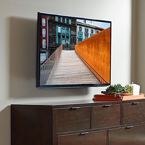 ECHOGEAR Tilting TV Wall Mount with Low Profile Design for 32-70 inch TVs - Eliminates Screen Glare with 15 Degrees of Smooth Tilt - Easy Install with All Hardware Included - EGLT1-BK