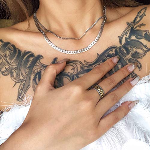 Retro 925 Sterling Silver Knuckle Ring Oxidized Ring Open Adjustable Cuban Link Chain Ring Band For Women Men #TOP1