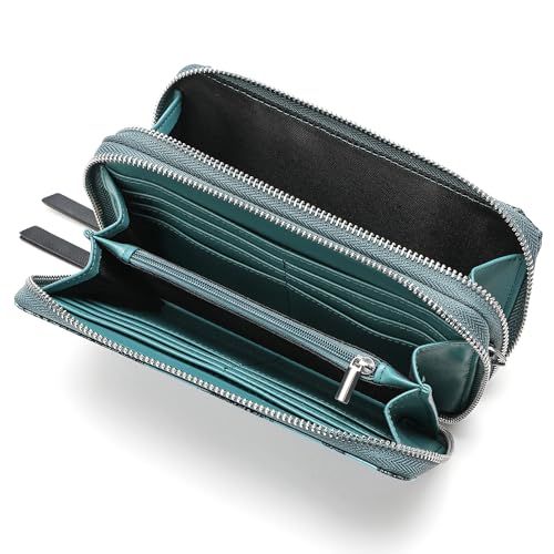Image of Lanyani RFID Crossbody Wallet Wristlet Purse with Phone Pocket For Women Vegan Leather