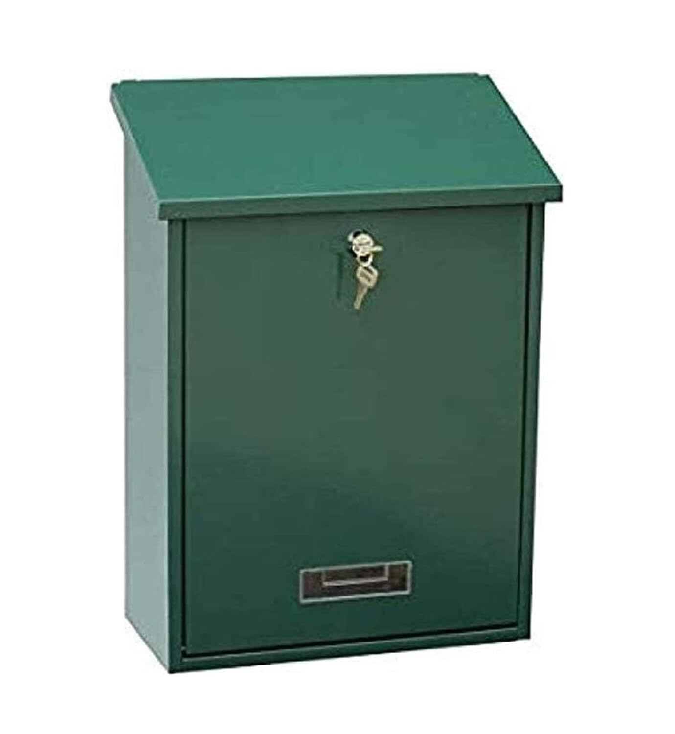 Vintage Letter Box Mailbox Post Boxes Wall-Mounted Mailboxes For Outside Lockable Office Letterbox Commercial Rural Home Decorative Outdoor Lockable(Grün)