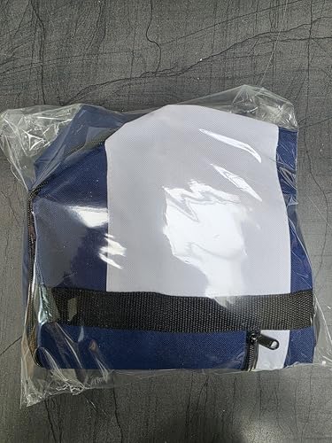Grand sac de plage imperméable avec fermeture éclair bleu blanc
