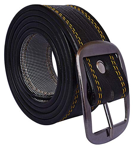 Image of Veteran Men's Black Formal Synthetic Leather Belts Formal /Casual Belt for men(vT-0328)
