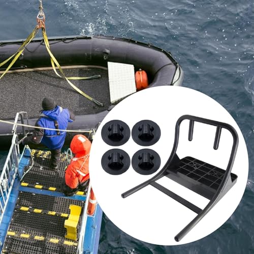 rockible Boat Motor Mount Bracket Set Fishing Kayak Sturdy Premium High Performance Easy to Install Holder Inflatable Boat Accessory