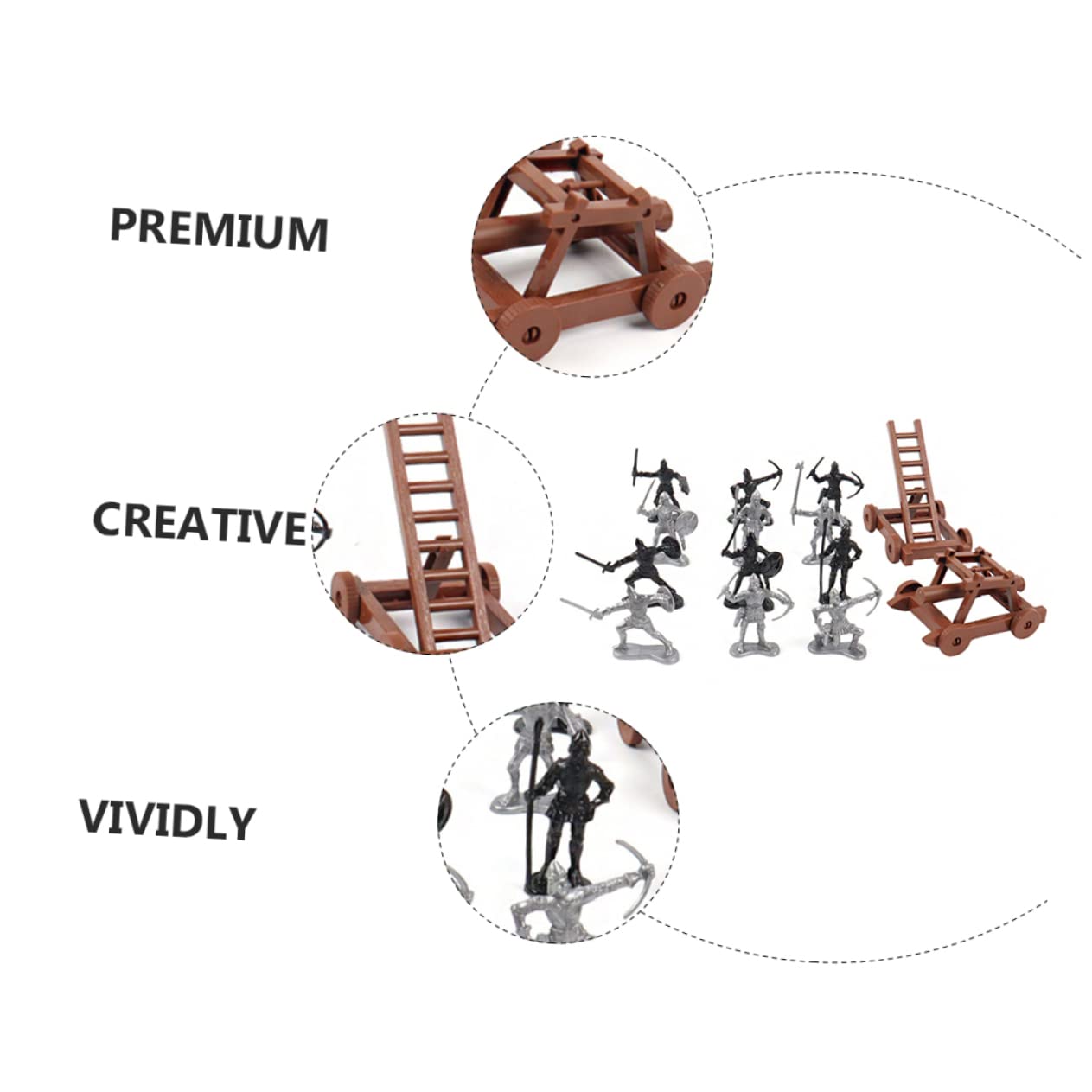 Abaodam 3 Set Modello Di Soldato Antico Modello Di Simulazione Del Soldato Ornamento Del o Giocattolo Educativo Di Veicolo Giocattolo Di Simulazione Del o