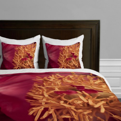 Deny Designs Bird Wanna Whistle Peony Moment Duvet Cover, Queen