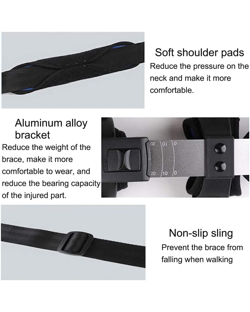 Codera ajustable Ortesis de codo con bisagras Extensión del brazo Soporte para fracturas Fijador de férula Recuperación de lesiones postoperatorias Eslinga para brazo y codo, derecha (izquie