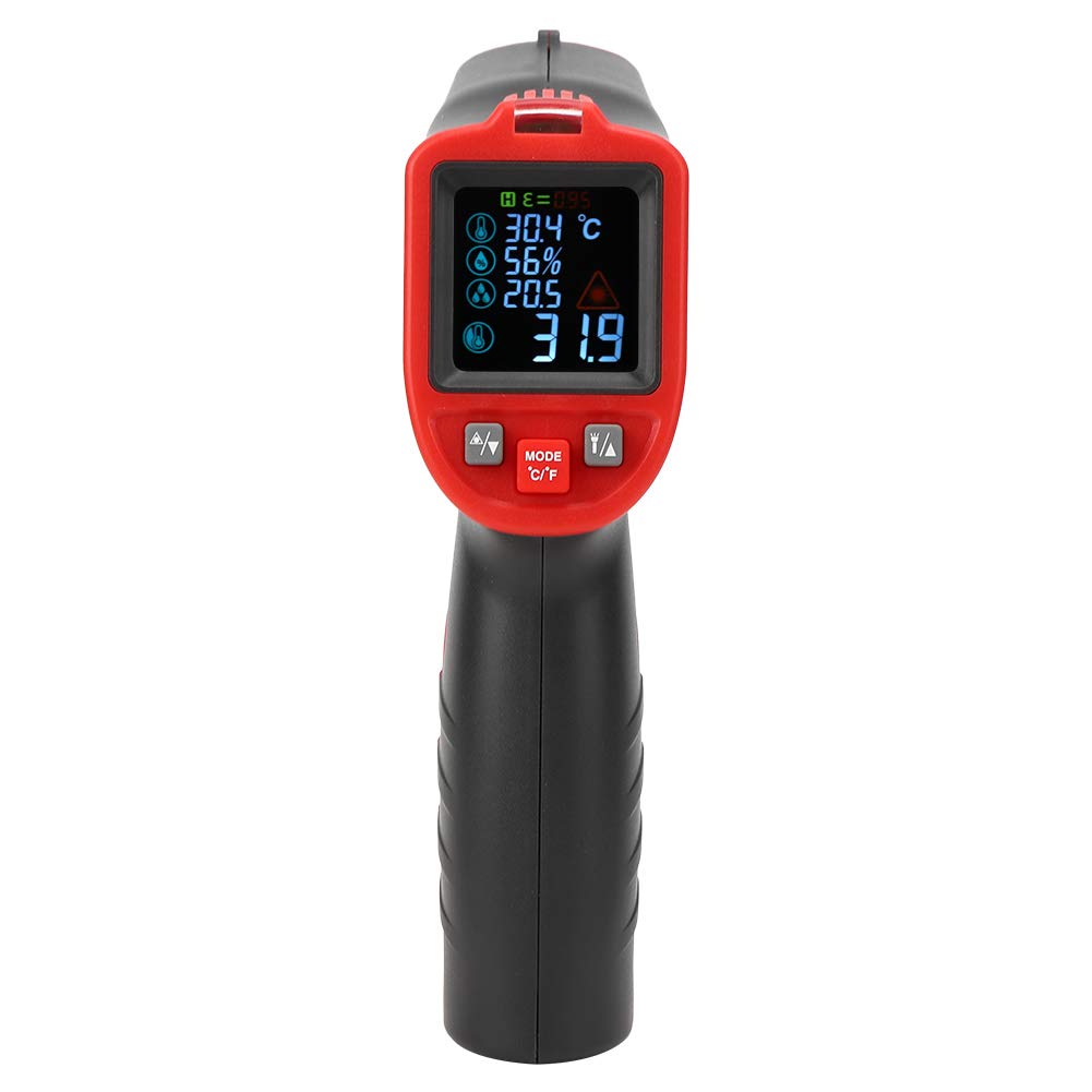 WT323D Berührungsloses Infrarot-Thermometer mit Farb-LCD-Display – Temperaturbereich -50 bis 850 Grad Celsius und -58 bis 1562 Grad Fahrenheit – einstellbarer Emissionsgrad und