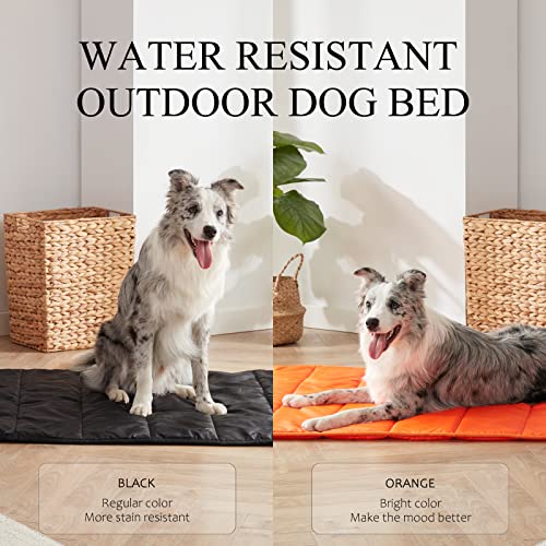 Bdeus 51X35In Large Size Outdoor Dog Bed, Waterproof & Portable Camping Travel Pet Mat, Easy To Clean, Washable Odor Resistant Pet Cooling Pad (Orange) #TOP5