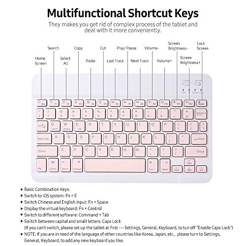 Domary Capa de teclado BT destacável com slot de caneta elástica compatível com iPad Pro11 2018/2020