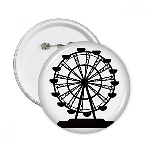 Cadeau Roue Noir Ferris badge bouton rond thématique fête foraine pour amis et proches XL