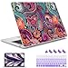 Macbook Air 13.3", Hot Fashion Image Print Crystal Hard Shell Cover case with Purple Keyboard and Dust plug For Macbook Air 13 Inch [ Models:A1466/A1369],Paisley seamless