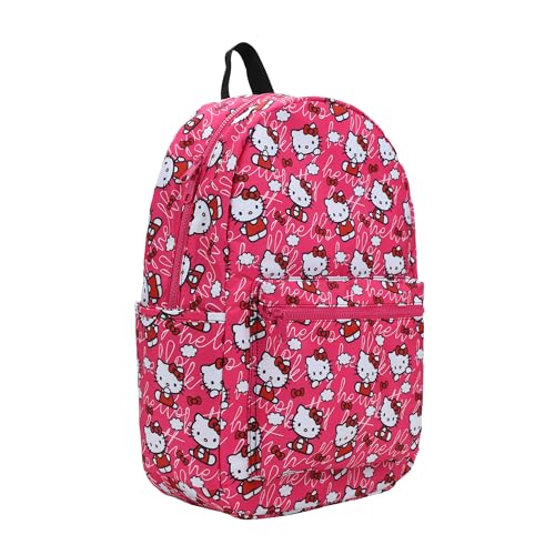 Bioworld Hello Kitty Toss AOP Pink Ground Travel Backpack (Little Big Kid), One Size3