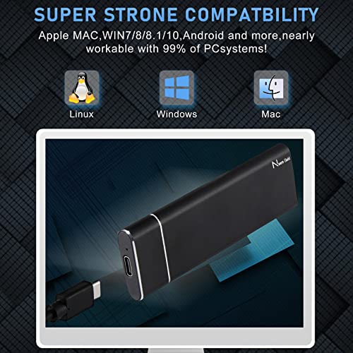 Image of CALANDIS Portable USB 3.1 Ssd 430Mb /S Read Speed Solid State Drive Black 500Gb