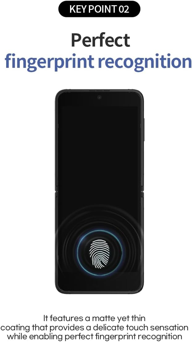 [EAZY POSITION] Z Flip 6 Screen Protector for Samsung Galaxy - 3 Pack, Anti Glare, Fingerprint Resistant, Matte Finish, Easy DIY Installation
