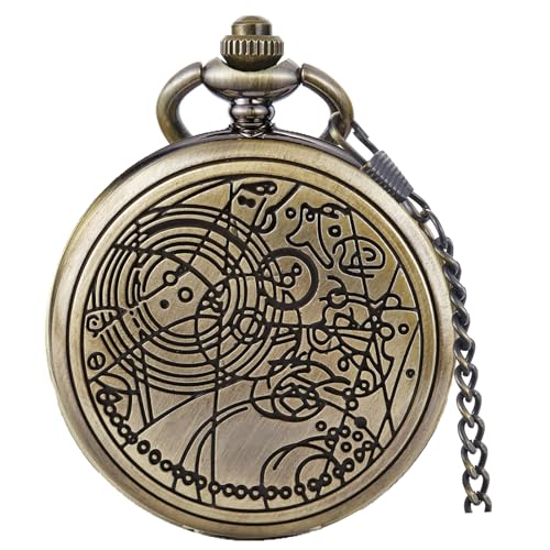 Preisvergleich Produktbild Tiong Personalisierte Dr. Who-Taschenuhr, personalisierbare Gravur, Quarz-Taschenuhr, personalisierbar, Geschenke für Herren, Geburtstag, Vatertag, Jahrestag, Hochzeit, 62-Bronze, Retro