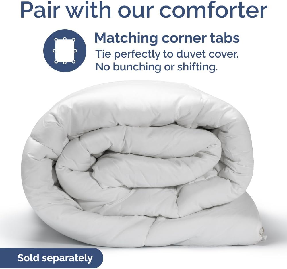 King Size Flat Bed Sheet + Duvet Cover Bundle - Hotel Luxury Single Flat Bottom Sheet Only - Fits Mattresses with Deep Pockets between 8 to 16 inches - Ultra Soft, Breathable & Wrinkle Free - Wheat