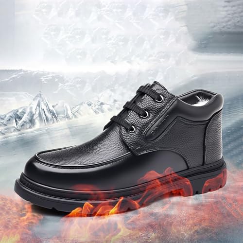 Winter Plush Light Business Casual Cotton Leather Shoes, Thickened Warm High-Top Leather Shoes, Waterproof and Anti-Slip Shoes for Men3