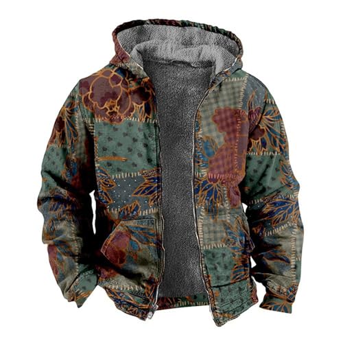 Sweat à capuche d'hiver homme en polaire épais zippé veste contre le froid S-6XL