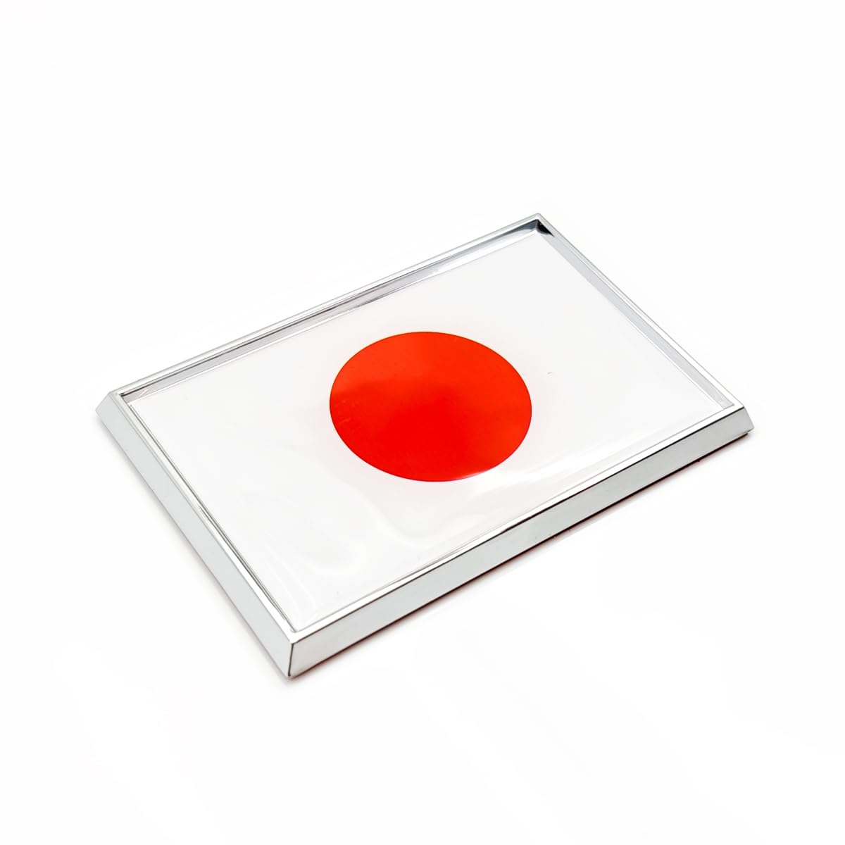 Perdecor Japan Flag Sticker Emblem Japanese Decal Car Chrome Flags, 2 Pack, 3 x 2 inches