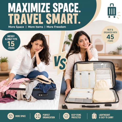FLYNGO Store FLYNGO 8-Piece Nylon Packing Cubes Set - Image 3