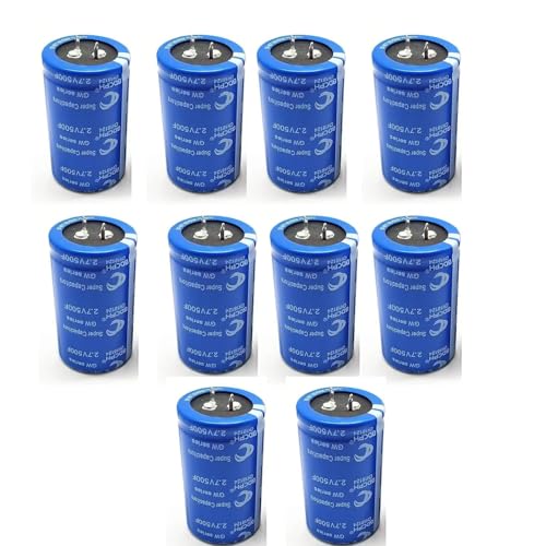 2.7V 500F 35 x 60mm Super Farad Capacitors 10PCS for Automotive Rectifiers 16V83F