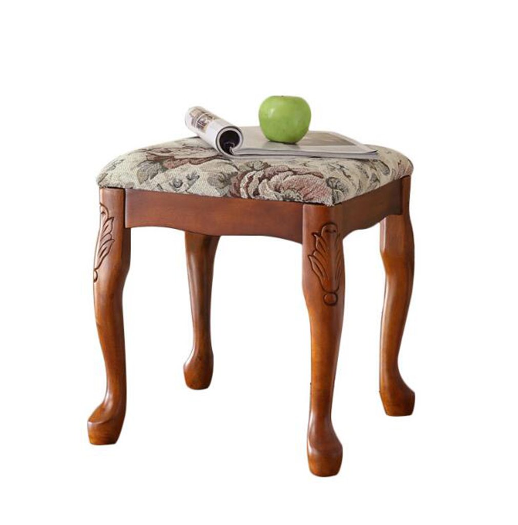MQDTYM Sofa Stool American Solid Wood Dressing Stool Dresser Tea Table Stool Solid Stool Chair Creativity Modern Simple Beautiful Continental Cosmetic Stool Stool
