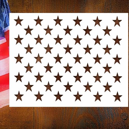 Amazon.com: American Flag 50 Star Stencil Template, 6 Pack/3 Sizes ...
