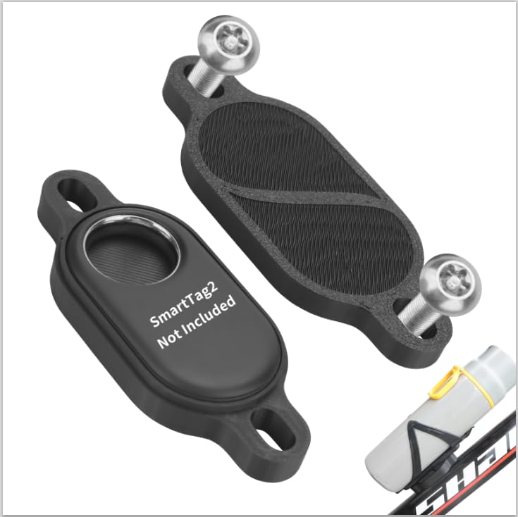 CQT Bike Mount for Samsung Galaxy SmartTag2, Hidden Under Bicycle Bottle Cage, Anti-Theft Protective Bike Holder with Security Screws for Smart Tag2 GPS Tracker (Bike Mount Under Bicycle Bottle Cage)