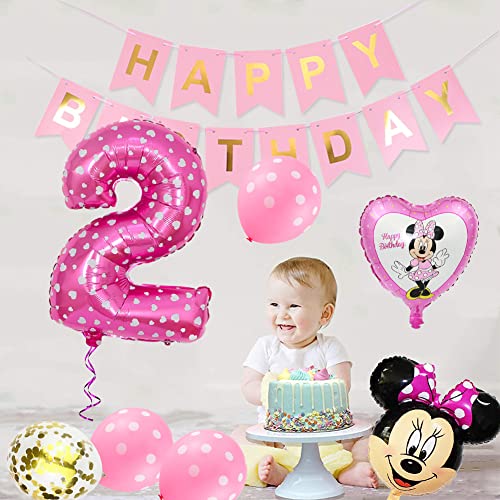BESTZY Palloncini Minnie Birthday Party Supplies