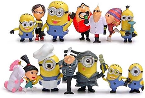 Amazon Co Jp Ahwye 14pcs Lotのミニオンアグネスgruエディス マーゴミニチュア置物のおもちゃかわいいラブリーモデル子供たちのおもちゃpvcアニメ子供アクションフィギュア Ahwye おもちゃ