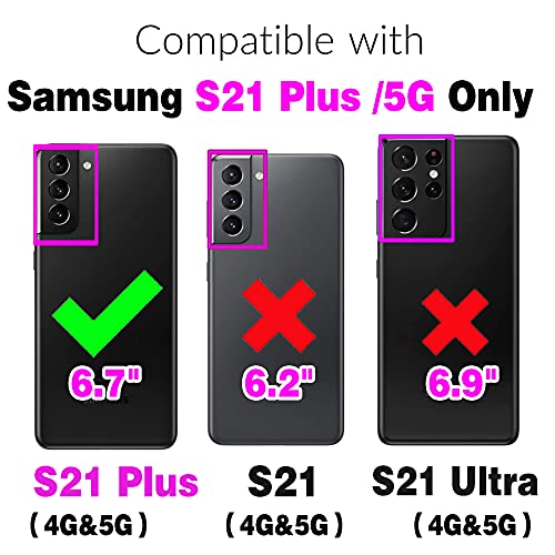 Coque Samsung S21 Plus 5G antichoc avec vitre en verre et portefeuille zip - 2