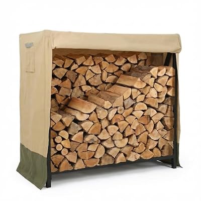 COWVIE Waterproof Firewood Rack Cover, 4 FT