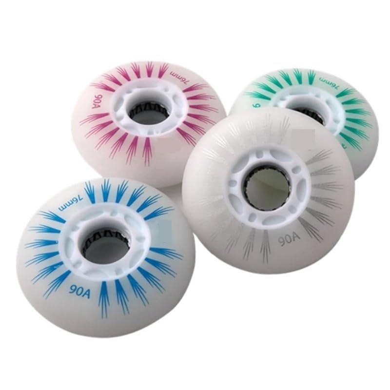 Ruedas para patines Flash, Ruedas for patines en línea 652D, paquete de 4, multicolor, 68-80 mm, LED intermitente