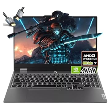 Lenovo Laptop para jogos LOQ 15 - AMD Ryzen 7 8845HS Beat i9-13900H - RTX 4060-15.6 FHD Display G-SYNC - 64 GB RAM -SSD PCIe de 2 TB - Teclado retroiluminado - Windows 11 - Edição de vídeo para