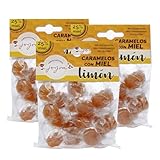 Caramelos. 11 Sabores con 25% Miel Española y Extracto de Plantas. Caramelos Miel - Premium, 100% Naturales, Suaves para la Garganta. Elaborados en España. (3x100gr. Limón)