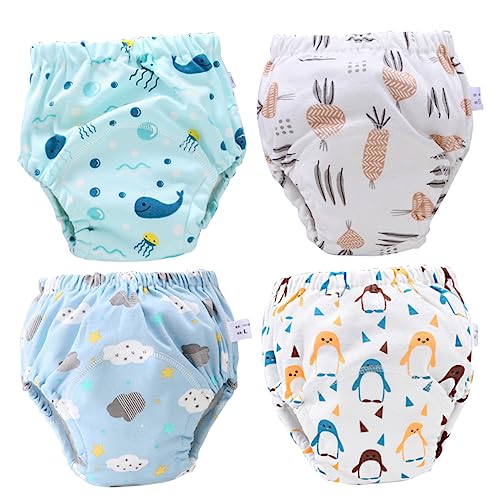 BESTonZON 4stücke Trainingshosen Waschbare Windeln Atmungsaktive Windeln...