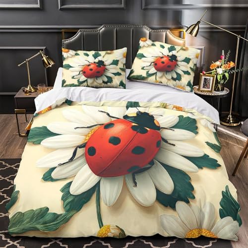 Housse de couette effet 3D vibrant parure de lit impressionniste King durable