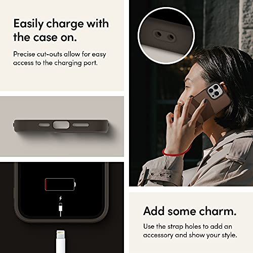 Image of Spigen Cyrill Leather Brick | iPhone 13 Pro Max Case | iPhone 13 Pro Max Back Cover | Faux Leather+TPU+PC - Saddle Brown