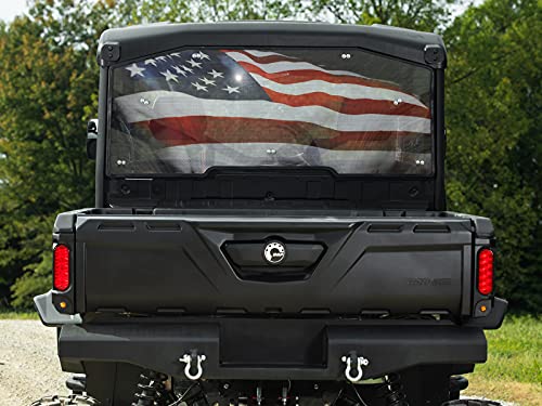 SuperATV Rear Windshield for Can Am Defender HD 5 / HD 8 / HD 10 (See Fitment) | 1/4